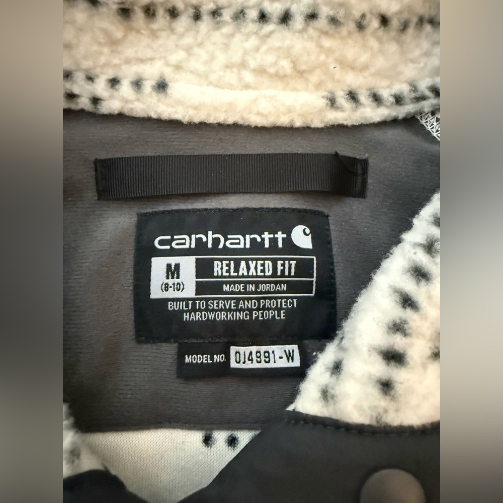 Carhartt Fleece Pullover Aztec Print Sz M - Picture 6 of 9